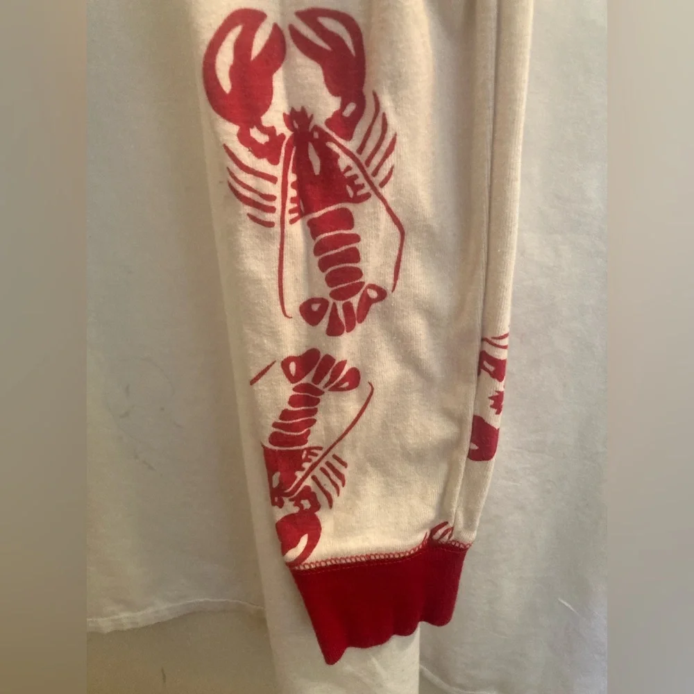 Lazy One Kids Red Lobster Print One-Piece Pajamas Size 8
